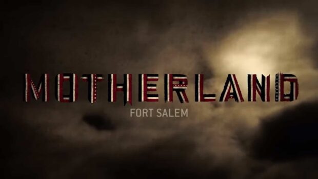 The Motherland Fort Salem TV series title is shown with a dark smoky background, HD Desktop Wallpaper