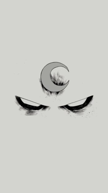 The image shows intense eyes under a crescent moon symbol representing Jake Lockley, HD Phone Wallpaper