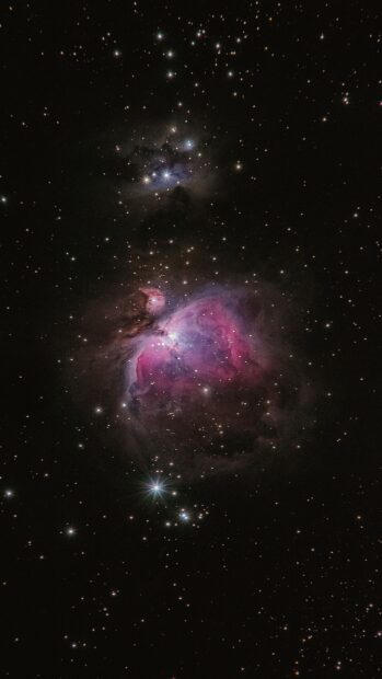 A vivid display of stars and nebula creates stunning backdrop wallpapers in deep space, 4K Phone Wallpaper