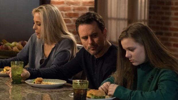 A man and two women having dinner in a kitchen from Nashville Tv Series, 4K Desktop Wallpaper