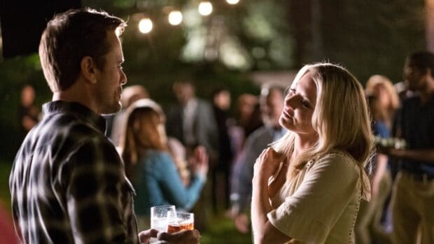 A man and woman share a moment at a party scene from Nashville Tv Series, 4K Desktop Wallpaper