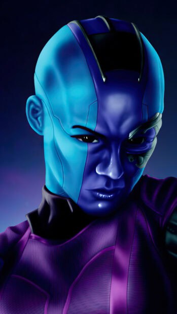 Nebula is shown with her distinctive blue and purple appearance from Marvels Guardians Of The Galaxy, HD Phone Wallpaper