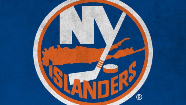 The New York Islanders logo features a hockey stick and map element, 2K Desktop Wallpaper