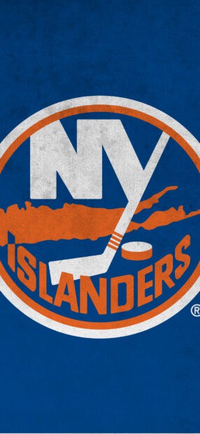 The New York Islanders logo features a stylized hockey stick and map outline on blue, HD Phone Wallpaper