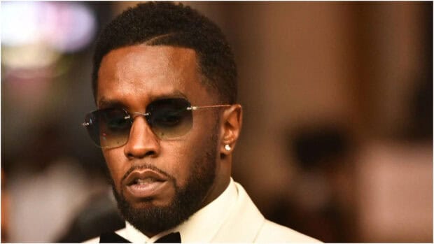 A close up portrait of P Diddy Sean Combs wearing sunglasses and a white tuxedo, HD Desktop Wallpaper