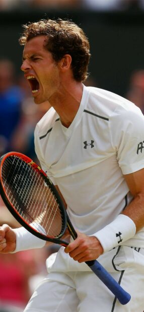 A tennis player shows intense emotion during a match with tennis wallpapers, HD Phone Wallpaper
