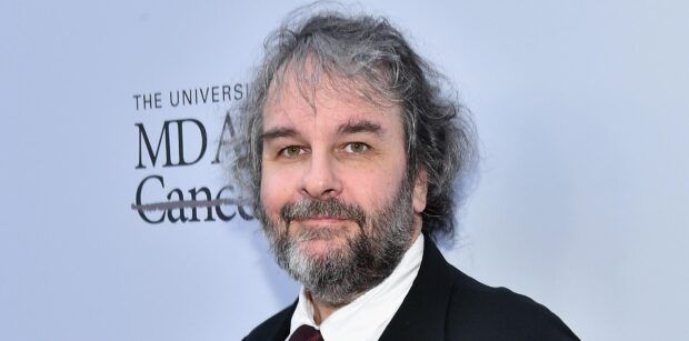 A close up portrait of Peter Jackson with a gray beard and suit at a charity event, HD Desktop Wallpaper