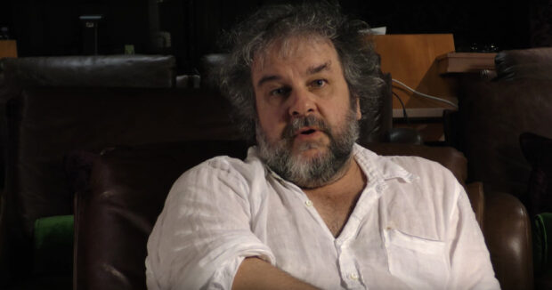 Peter Jackson wallpapers showing a man with a beard in a white shirt seated in a relaxed environment, 2K Desktop Wallpaper