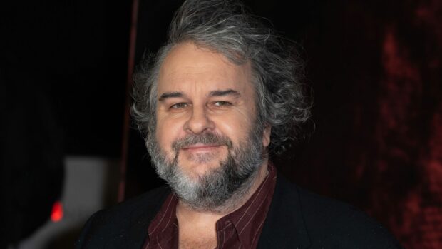 A close up portrait of Peter Jackson with gray hair and beard smiling gently, HD Desktop Wallpaper