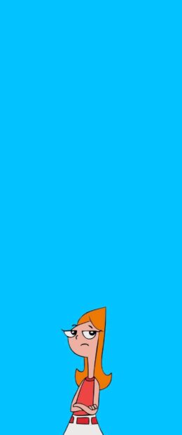 The image features a character from Phineas And Ferb with a blue background, 2K Phone Wallpaper