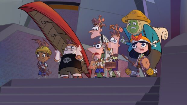 Phineas and Ferb characters prepare for an unusual mission, HD Desktop Wallpaper