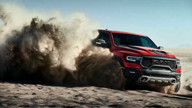 Ram Truck Wallpapers in action on rough terrain, HD Desktop Wallpaper