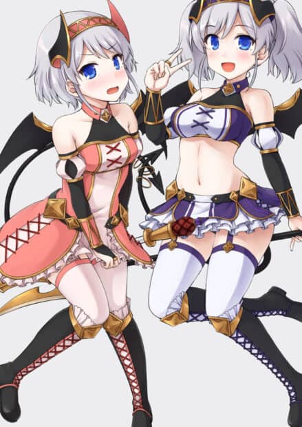 Two characters from Princess Connect Re Dive anime pose together, HD Mobile Wallpaper