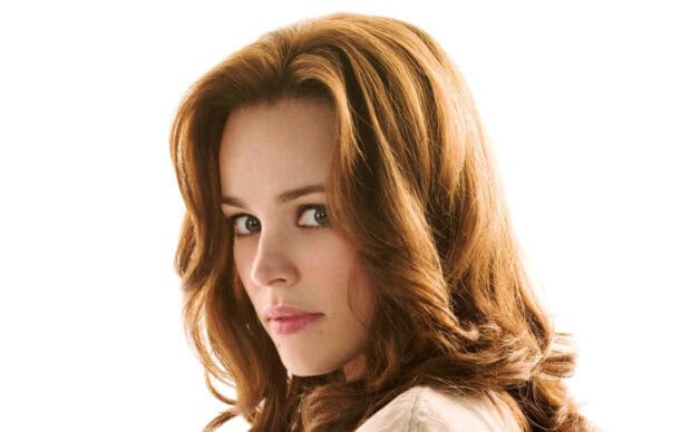 Rachel Mcadams wallpapers show a close up of the actress with red hair against a white background, HD Desktop Wallpaper