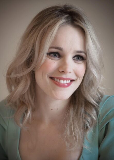 Rachel Mcadams wallpapers features a close up of a smiling woman with blonde hair, HD Mobile Wallpaper