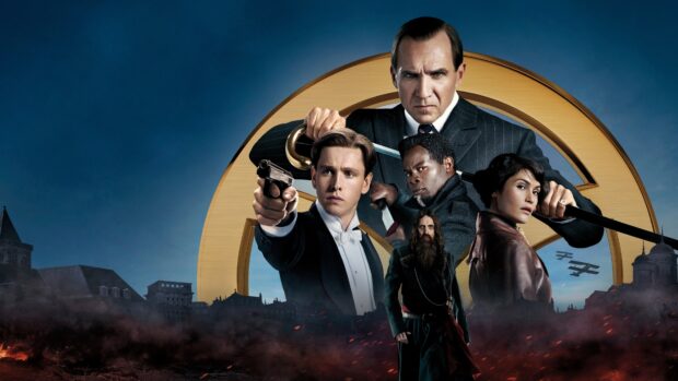 A dramatic scene with Ralph Fiennes and other characters from the movie, 4K Desktop Wallpaper