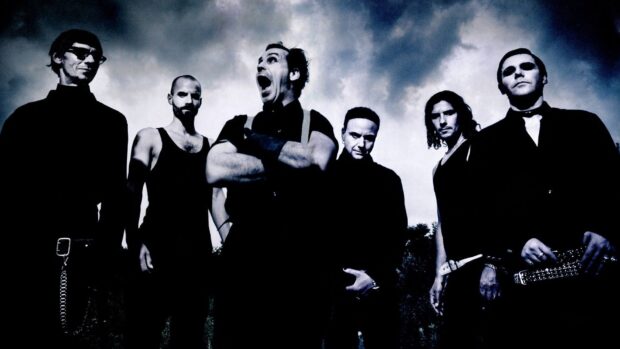 Rammstein group photo with dramatic sky background, HD Desktop Wallpaper