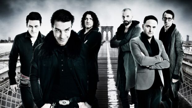 Rammstein Wallpapers band members standing on a bridge with serious expressions, HD Desktop Wallpaper