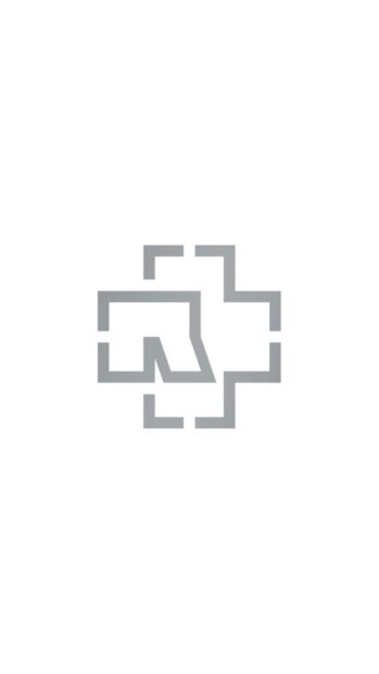 The Rammstein logo features a stylized gray emblem on a white background, HD Phone Wallpaper