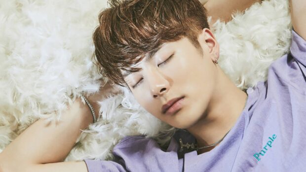 Jackson Wang Wallpapers shows him lying peacefully with closed eyes, 4K Desktop Wallpaper
