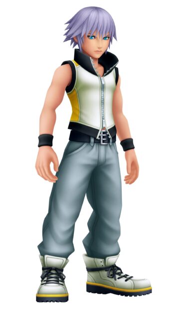 Riku from Kingdom Hearts stands confidently with a serious expression, 2K Desktop Wallpaper