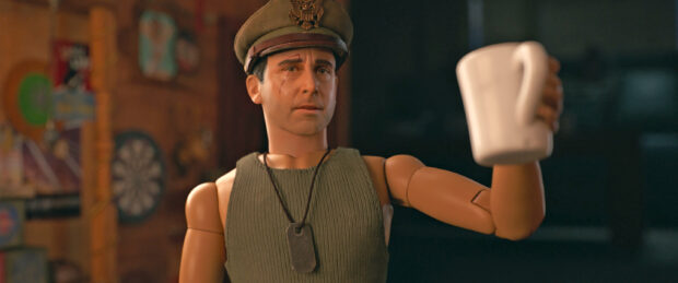 The animated character from Robert Zemeckis holds a white mug in a detailed scene, 2K Desktop Wallpaper