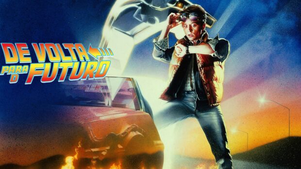 A dramatic moment from a Robert Zemeckis film with a man beside a flaming car, 4K Desktop Wallpaper