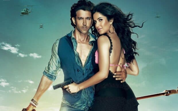 A man and woman pose together with helicopters flying in the background in Bollywood Wallpapers, HD Desktop Wallpaper