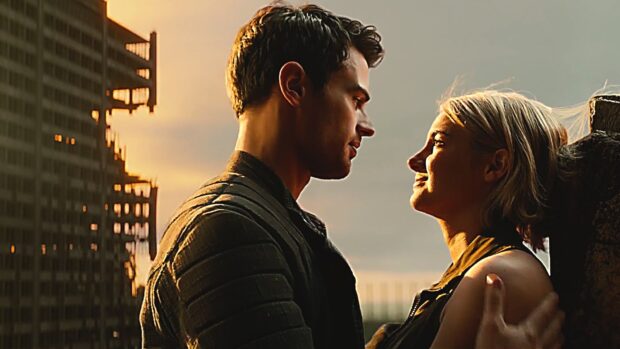 A couple shares a tender moment during sunset in Allegiant Wallpapers, HD Desktop Wallpaper
