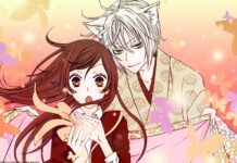 A charming scene with Kamisama characters and floating butterflies, HD Desktop Wallpaper
