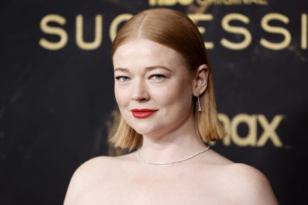Sarah Snook wallpapers featuring a close up of the actress with red lipstick, HD Desktop Wallpaper
