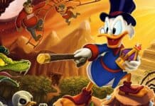 Scrooge Mcduck is exploring a jungle with creatures and treasures, 2K Desktop Wallpaper