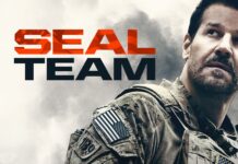 A soldier looks thoughtful with Seal Team text in the background, HD Desktop Wallpaper