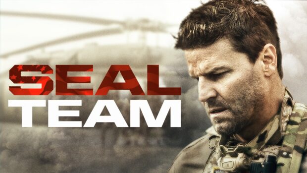 The image shows a soldier looking focused during a mission in Seal Team tv series, HD Desktop Wallpaper
