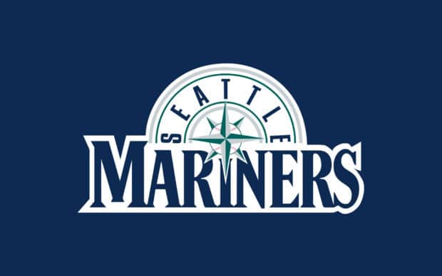 The Seattle Mariners logo features a compass rose with the team name in bold letters, HD Desktop Wallpaper