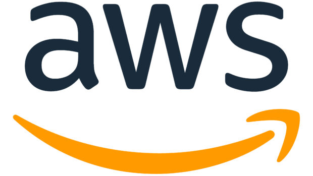 The design shows the Amazon AWS logo with a smiling arrow, 4K Desktop Wallpaper