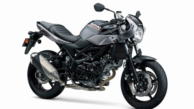 The Suzuki SV650 motorcycle shows a sleek design with a black and gray finish, HD Desktop Wallpaper