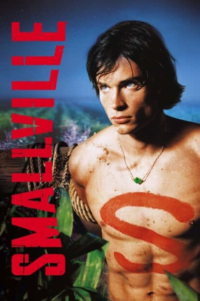 A muscular man with a red S painted on his chest in Smallville TV series, 2K Mobile Wallpaper