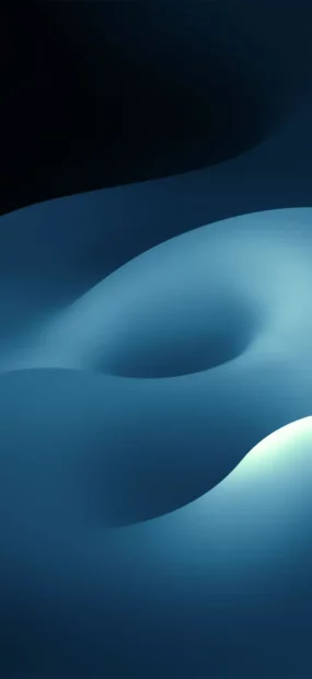 Smooth blue abstract curves flow in a dark setting representing iPhone 17 wallpapers, iPhone Wallpaper