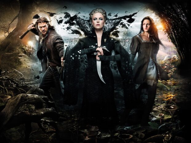 Snow White And The Huntsman features its main characters standing ready for battle, HD Desktop Wallpaper