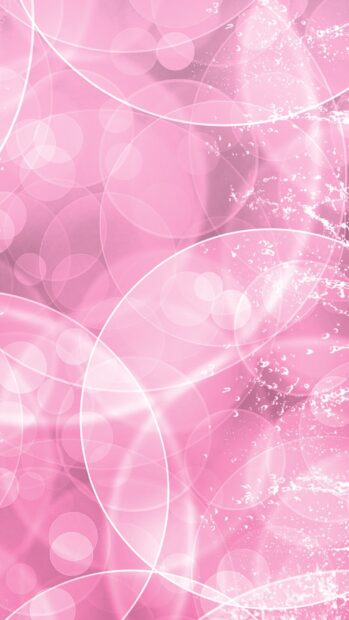 This cool girly HD wallpapers 4K features a pink abstract pattern with glowing circles, HD Mobile Wallpaper