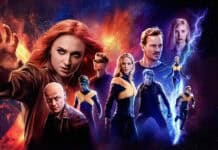 Sophie Turner Phoenix powers surround her and other characters in a cosmic scene, 4K Desktop Wallpaper