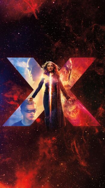 Sophie Turner Phoenix displays her powers in a cosmic setting, HD Phone Wallpaper