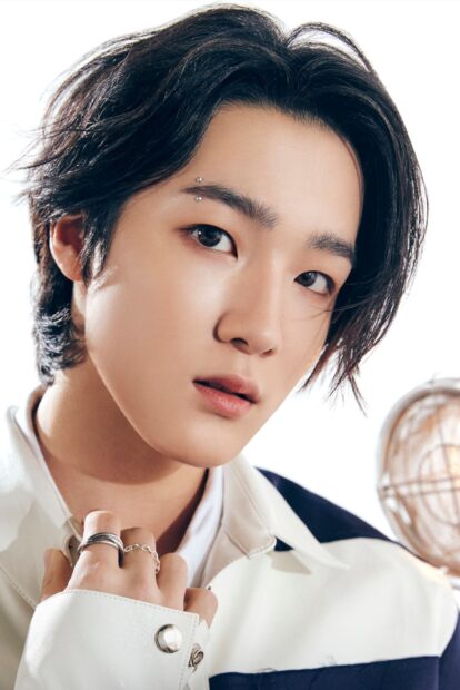 A close up portrait of a Soul P1Harmony member with detailed facial features and styled hair, HD Desktop Wallpaper