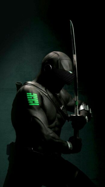A Gi Joe character holds a sword ready for battle in a dark setting, HD Mobile Wallpaper