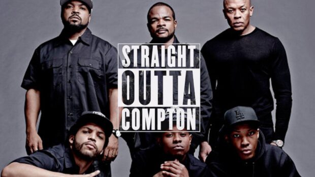 The cast of Straight Outta Compton is posing together seriously, HD Desktop Wallpaper