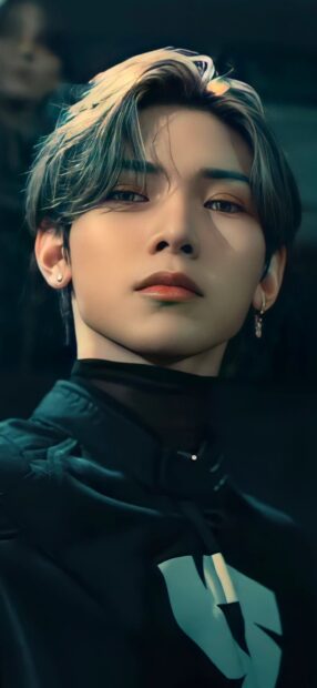 A close up portrait showing Kang Yeo Sang with detailed facial features and stylish earrings, HD Phone Wallpaper