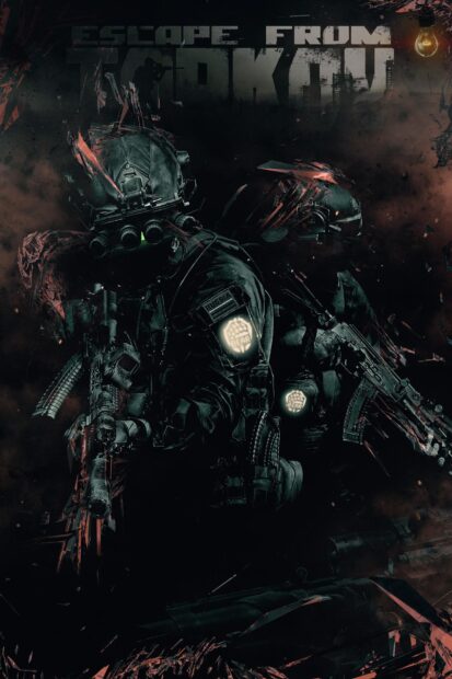 Two tactical soldiers armed for combat in a shooter game setting, HD Phone Wallpaper