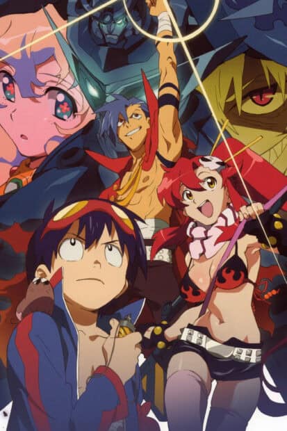 The Tengen Toppa Gurren Lagann wallpapers feature main characters from the anime series, 2K Mobile Wallpaper