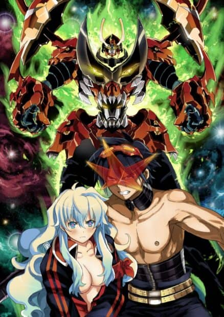 Simon and Nia with mecha in the background, HD Phone Wallpaper